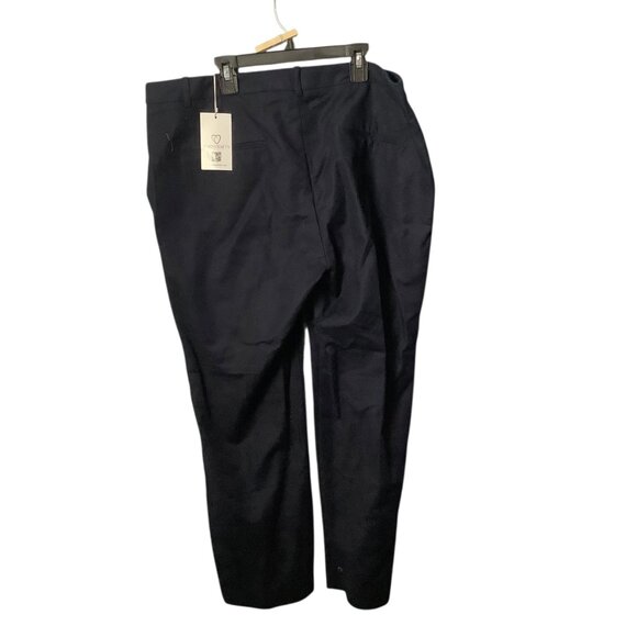 Mary Crafts Navy Blue Pleated Pants XL Cotton/Elastane Blend NWT - Picture 3 of 5